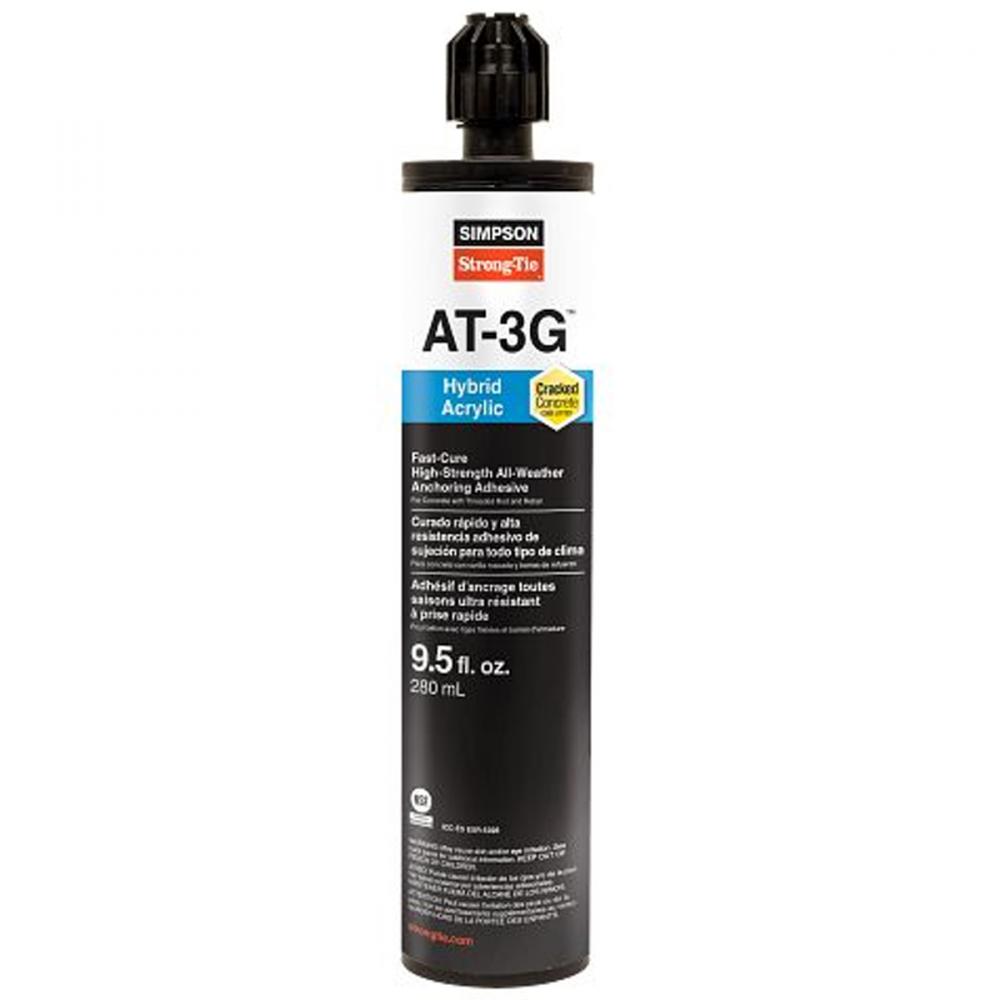 AT-3G™ High-Strength Hybrid Acrylic Adhesive 9.5oz Coaxial Cartridge W/ Nozzle