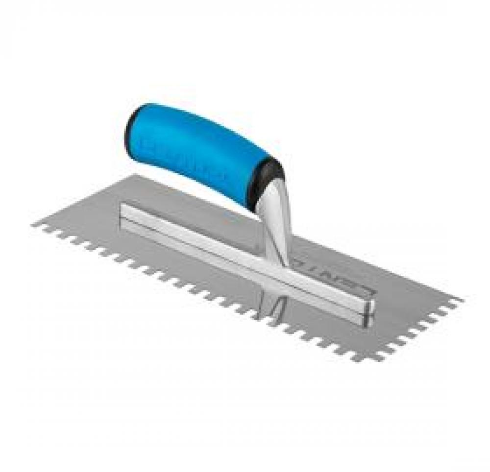 Sq.Notched Trowel 11in × 4 1/2in (1/4inx1/4in Notch) Blue Handle