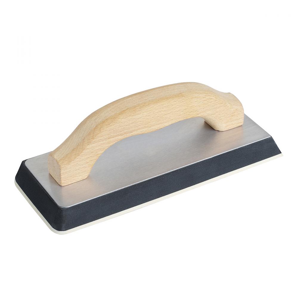 Gum Rubber Grout Float with Wood Handle 9-1/2x4&#34;