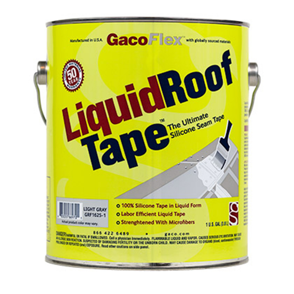 GacoFlex Silicone Liquid Roof Tape 1 gal. Light Gray