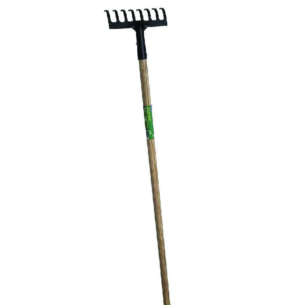 Garden Rake 8-Tine 48&#34; Hardwood Handle