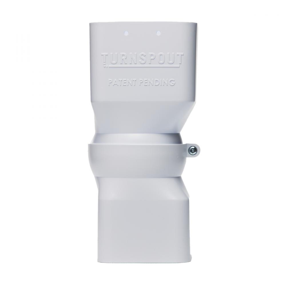 Turnspout 2 5/8in x 2 5/8in & 2in x 3in White