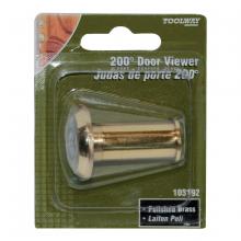 Toolway 103192 - Door Viewer 200 Degrees Polished Brass