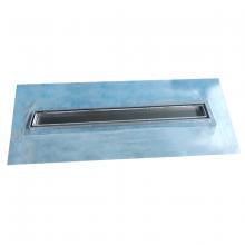 Toolway 110568 - Waterproof Linear Shower Drain Tile-In With Flange 48in x 5 5/16in x 3 1/8in SS