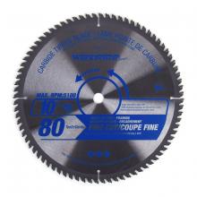 Toolway 111016 - Saw Blade Fine Cut 10in (255mm) 80T 5100RPM -Wood