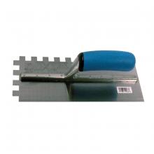 Toolway 120073 - Trowel Notched 11in x 4½in (½in x ½in SQ Notch) Blue Handle