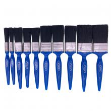 Toolway 123036 - 10PC Synthetic Flat Bristle Paint Brushes Set (1/2", 1", 1-1/2", 2")