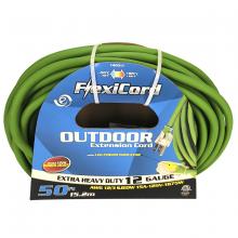 Toolway 140011 - Extension Cord Outdoor SJEOW 12/3 Lighted Single Tap Green 50ft