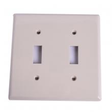 Toolway 140150 - 2 Gang Toggle switch plate Ivory