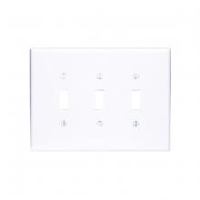 Toolway 140151 - 3 Gang Toggle Switch Plate White