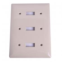 Toolway 140152 - 3-Gang Toggle Switch Plate  Ivory