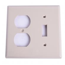 Toolway 140160 - 2 Gang 1 Toggle + 1 Duplex recp. Plate Ivory