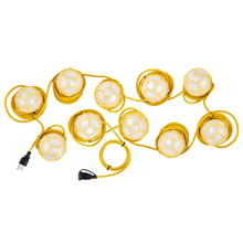 Toolway 140526 - Industrial LED String Lights 10-Head 100ft 15000LM 16/3 120W IP65 Outdoor