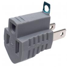 Toolway 140600 - Grounded Wall Adapter 1-Outlet 2 to 3 Prong Grey