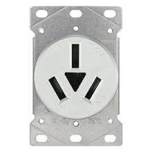 Toolway 140609 - Range Receptacle 3 Pole 3 Wire White