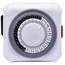 Toolway 140619 - Indoor 24-Hour Mechanical Timer With Grounded Outlet White