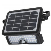 Toolway 140650 - LED Solar Security Floodlight 5W With PIR Sensor Black