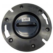 Toolway 151241 - ABS Adjustable Floor Flange With Test Plate 4in x 3in Black