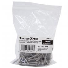 Toolway 169822 - 100PC Stainless Steel Screws for XPS Foam Board #8 x 40mm