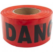 Toolway 178505 - Barrier Danger Tape With Dispenser 3inx1000ft Red