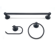 Toolway 180462 - Venus Bathroom Hardware Wallmount Set 3pc Matte Black