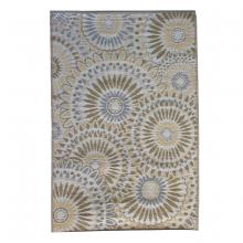 Toolway 184488 - Outdoor Plastic Patio Rug Kaleidoscope 9 x 12ft Beige/Blue