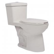 Toolway 188046 - One-Piece Siphonic Toilet Dual Flush Elongated- Front 4.8L/6L White