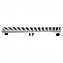 Toolway 188063 - Linear Shower Drain Sq. Grid 2in 24in x 3in x 3 1/8in