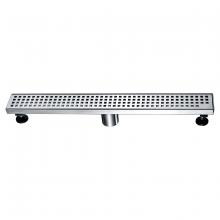 Toolway 188065 - Linear Shower Drain Sq. Grid 2in 47in x 3in x 3 1/8in