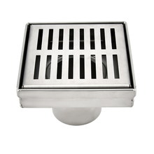 Toolway 188094 - Square Shower Drain Slot Grid 4" x 4" x 2 3/4" Brushed Stainless Steel