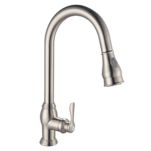 Toolway 188301 - Pull Down Kitchen Faucet With Sprayer 1-Handle Brushed Nickel