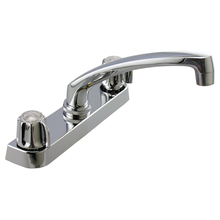 Toolway 188307 - Low Arc Standard Kitchen Faucet 2-Handle Chrome Plated