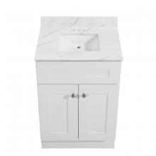 Toolway 188400 - Newport Vanity w/Marble Top 2-Door 24in x 21in White