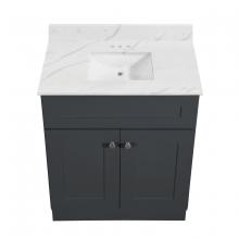 Toolway 188405 - Newport Vanity w/Marble Top 2-Door 30in x 21in Dark Grey