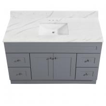 Toolway 188416 - Newport Vanity Marble Top 2-Door/4-Drwr 60in x 21in Lt Gry