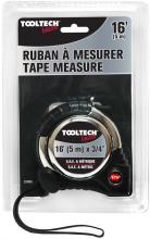 Toolway 337005 - Tape Measure 16ft/5m x 3/4in Metric/Imperial Chrome