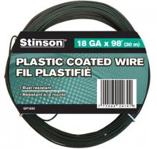 Toolway 411831 - PVC Coated Steel Tie Wire 18ga x 30m Green