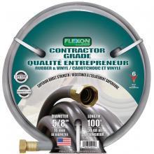 Toolway 544012 - Water Hose Contractor w/ Crush-Proof Fittings 5/8in  x 100ft Grey