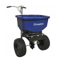 Toolway 582108 - Professional Salt & Icemelt Broadcast Spreader with 14in PU Wheels 100Lb Blue