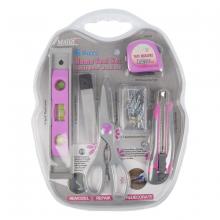 Toolway 708325 - Home Repair Hand Tool Set 6Pc Pink/Grey