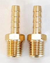 Toolway 776256 - Brass Barbed Tube Adaper ¼in M NPT x ¼in 2pc