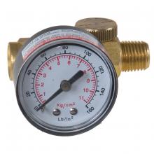 Toolway 777222 - Brass Air Pressure Regulator with Gauge