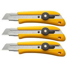 Toolway 80023034 - Utility Knife 18mm Ratchet Lock H/D Value Pack of 3