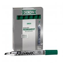 Toolway 80087140 - 12pk Dixon RediMark 6in Metal Barrel - Chisel Point Green