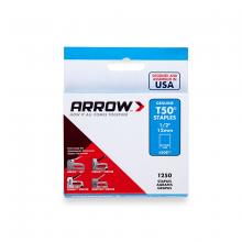 Toolway 82050012 - 4x1250pk Staples T50 ½in x 3/8in Crown 20Ga