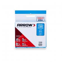 Toolway 82050014 - 4x1250pk Staples T50 ¼In x 3/8in Crown 20Ga