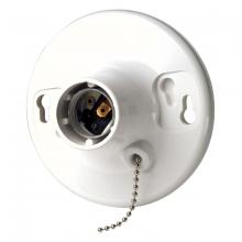 Toolway 83010310 - Ceiling Receptacle 4in White Pull Chain