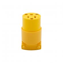 Toolway 83034120 - 4887 Round Female Grounding Connector 15A 125V 3-Wire Yellow