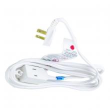 Toolway 83040499 - Extension Cord Indoor Thin Plug SPT2 16/2 3-Outlet 2.5m White