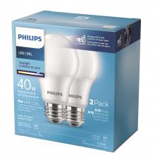 Toolway 83046071 - 2PK Frosted LED Bulbs A19 40W E26 Daylight Non-Dimmable